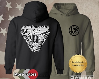 2E REP French Foreign Legion, Hoodie, Parachute Regiment, 2e Régiment Étranger de Parachutistes, Sweatshirt, Gift, Veteran, Paratrooper