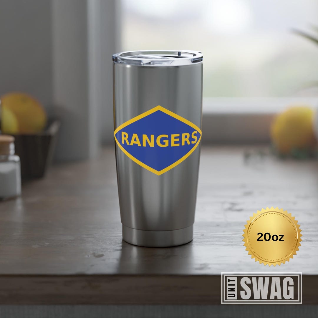 Blue Ranger Diamond, Tumbler, WW2, WWII, RLTW, Ranger Regiment, US Army ...
