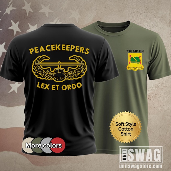 716 MP BN T-shirt, Peacekeepers, Lex Et Ordo, 716 Military Police Battalion, Softstyle T-Shirt
