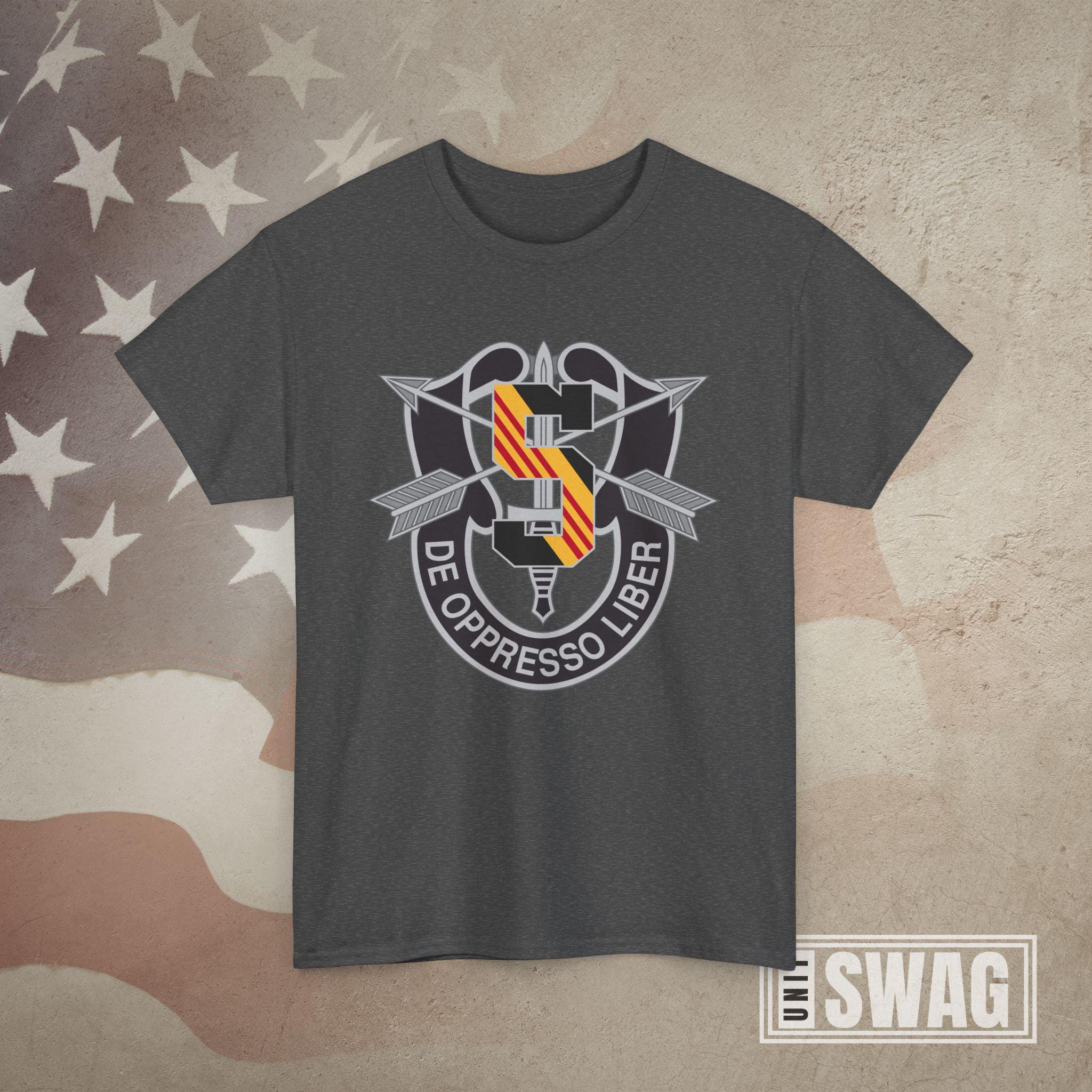T-shirt Collector 5th Special Forces Group (Airborne) - De Oppresso Liber - Toutes Tailles