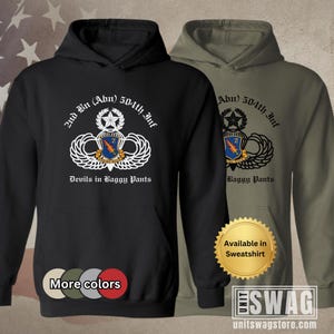 2-504th Infantry Regiment, Hoodie, PIR, White Devils, 82nd Airborne Division, Parachute Infantry Regiment, Vintage, Gift
