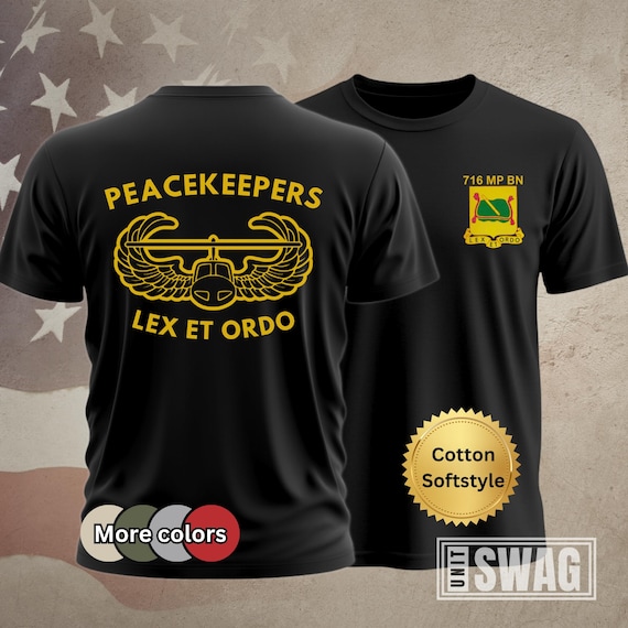 716 MP BN T-shirt, Peacekeepers, Lex Et Ordo, 716 Military Police Battalion, Softstyle T-Shirt