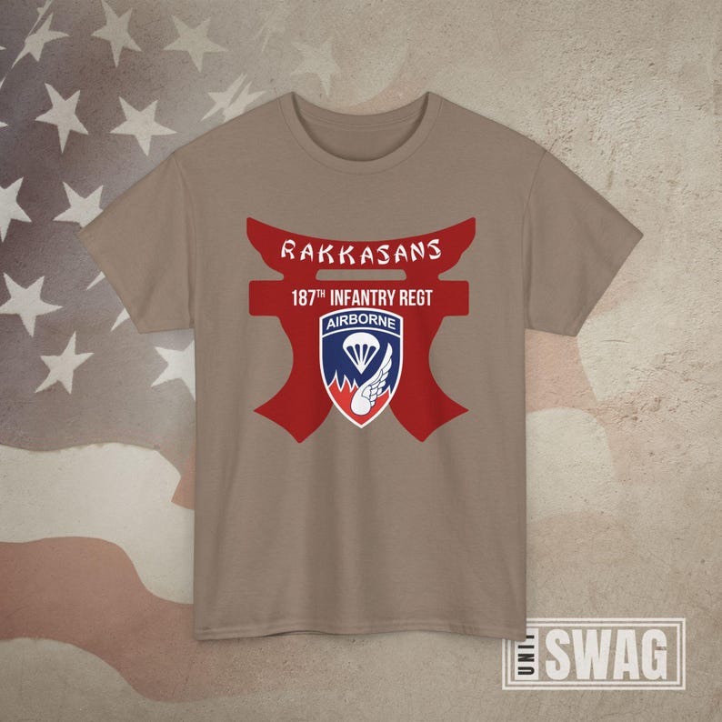Rakkasans Lettering 187th Infantry Regiment, T-shirt, Rakkasans, 187 Infantry, Airborne ...