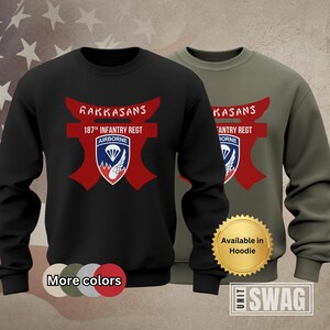 187th Infantry Regiment, Sweatshirt, Rakkasans, 187 Infantry, Airborne, Paratrooper, Memorabilia, US Army, Military, Veteran, Gift, Shirt