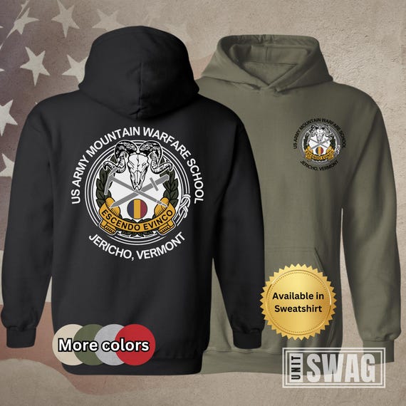 Army Mountain Warfare School, Hoodie, AMWS, Military Mountaineer