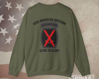 10th Mountain Division, Sweatshirt, Climb to Glory, Fort Drum 