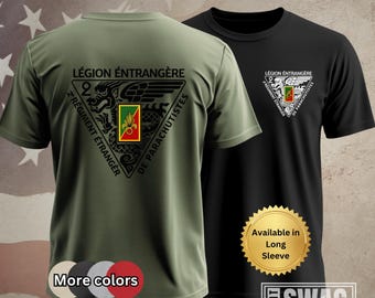 2E REP, T-Shirt, French Foreign Legion, Parachute Regiment, 2e Régiment Étranger de Parachutistes, Military, Veteran, Gift, Shirt
