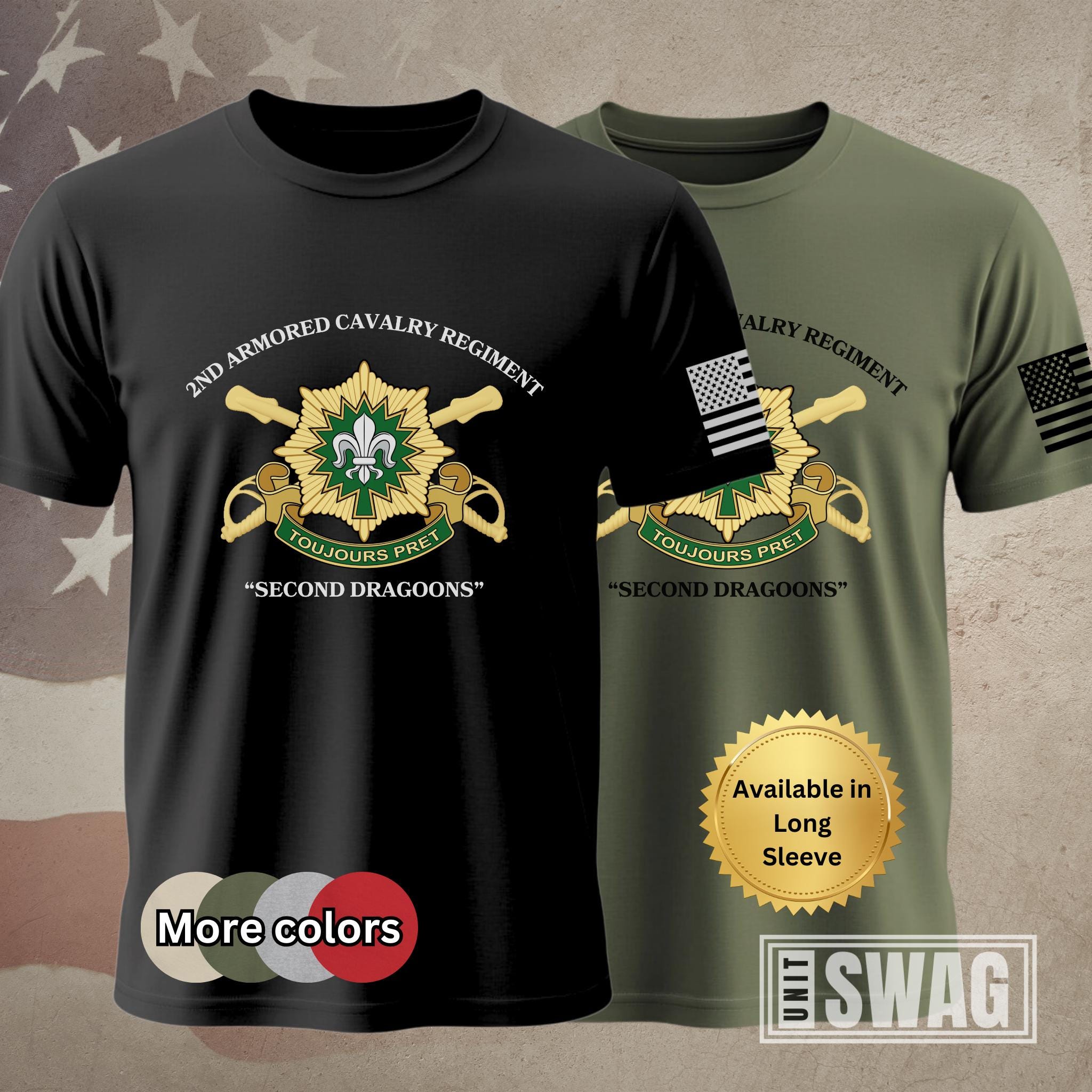 2nd Cavalry Regiment, T-shirt, 2 ACR, Second Dragoons, Army Cavalry, US Army, Veteran, Military, Memorabilia, Custom, Gift, Shirt, Tshirt
