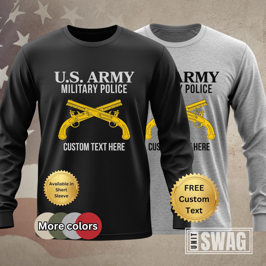 Military Police, Long Sleeve, T-shirt, Personalized, MP, 31B, Custom ...
