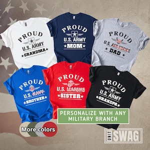 Proud Military Family Shirts Custom Army Family Tee Boot Camp Shirt Graduation Tshirt Proud Family Proud Mom Dad Sister Brother Gift #15