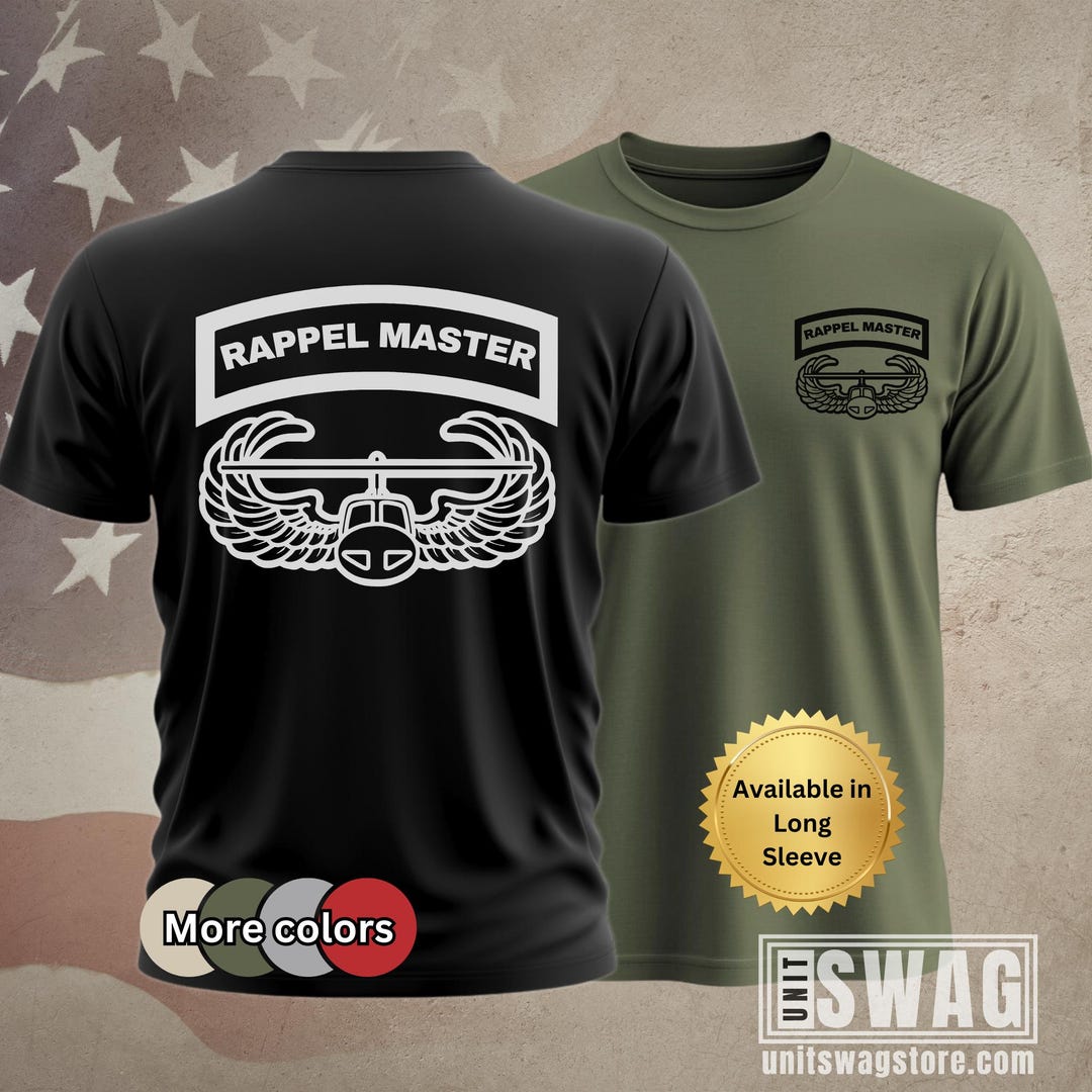 Rappel Master, T-shirt, Rappel Master School, Air Assault, Instructor ...