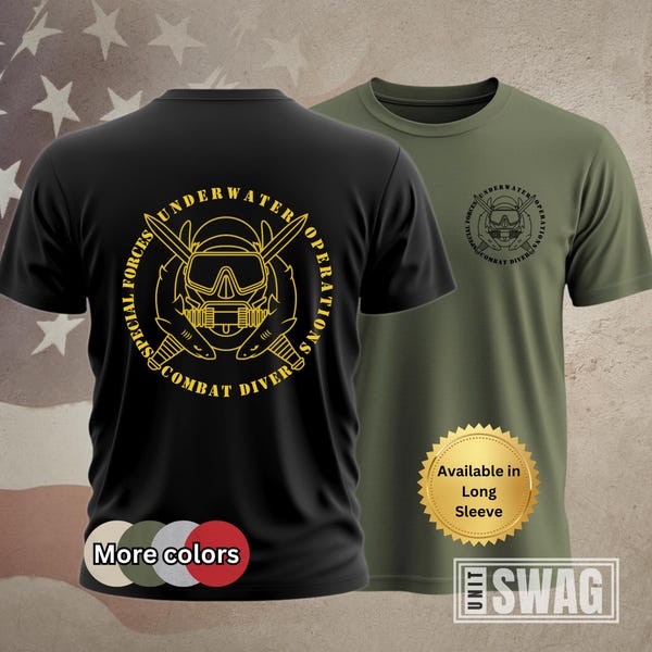 Combat Diver, T-Shirt, Under Water, Special Forces Operations, School, Instructor, US Army, Military, Veteran, Graduation, Gift, Shirt