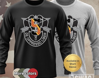 5th SFG (A), Long Sleeve, T-Shirt, 5th Special Forces Group, Airborne, 5 SFG, De Oppresso Liber, US Army, Military, Veteran, Gift, Shirt