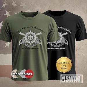 2nd Cavalry Regiment, T-shirt, 2 ACR, Second Dragoons, Army Cavalry, US Army, Veteran, Military, Memorabilia, Custom, Gift, Shirt, Tshirt