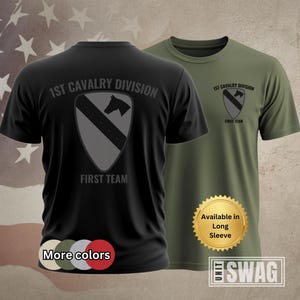 1st Cavalry Division, T-Shirt, 1 CAV, First Team, Fort Hood, Cavalry, US Army, Military, Veteran, Gift, Veteran Gift, Shirt, Tshirt