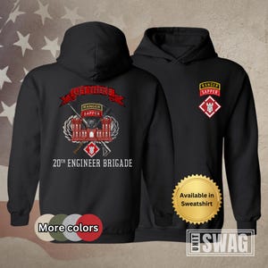 20th Engineer Brigade, Hoodie,  Heavy Blend Hooded Sweatshirt
