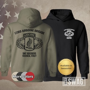 173rd Airborne, Brigade Hoodie, Combat Team, Paratrooper, Jump Wings, US, Army, Veteran, Hooded, Sweatshirt, Gift Customize