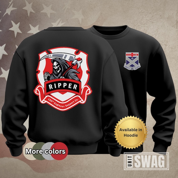 180 ESC, Sweatshirt, Engineer Support Company, Ripper, 276 Engineer Battalion, Unit Shirt, Heavy Blend Crewneck
