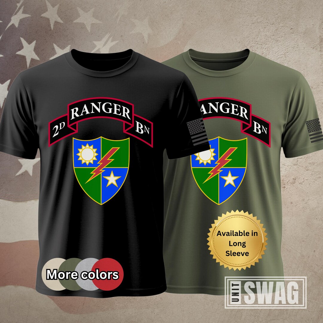 2nd Ranger Battalion, T-shirt, 2nd BN, 75th Ranger Regiment, Unit ...