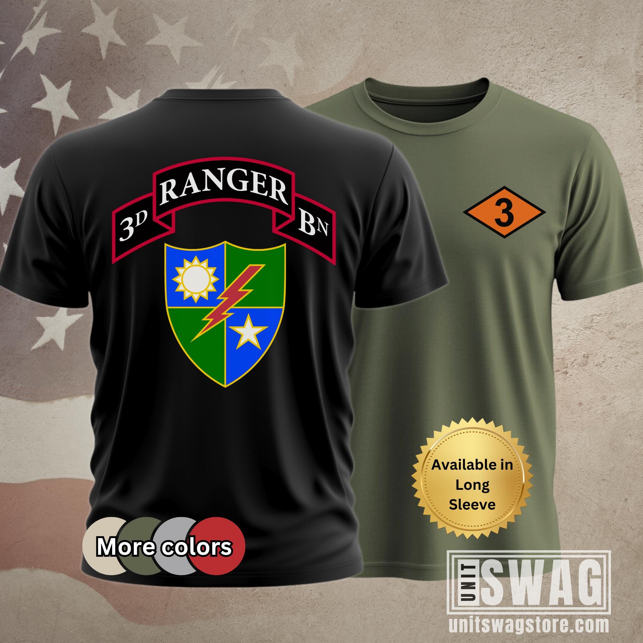 3rd Ranger Battalion, T-shirt, 75th Ranger Regiment, Ranger 