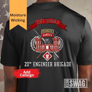 20th Engineer Brigade Moisture Wicking Tee