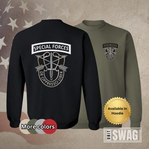 Special Forces, Sweatshirt, Green Berets, De Oppresso Liber, US Army, Veteran, Gift, long sleeve, shirt, Customize
