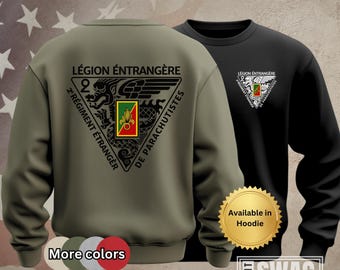 2E REP, Sweatshirt, French Foreign Legion, Parachute Regiment, 2e Régiment Étranger de Parachutistes, Shirt