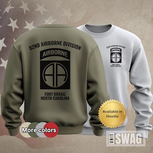 82nd Airborne Division, Sweatshirt, Fort Bragg, Fort Liberty, All American Team, Airborne, Army, US Army, Veteran, Long Sleeve, Gift