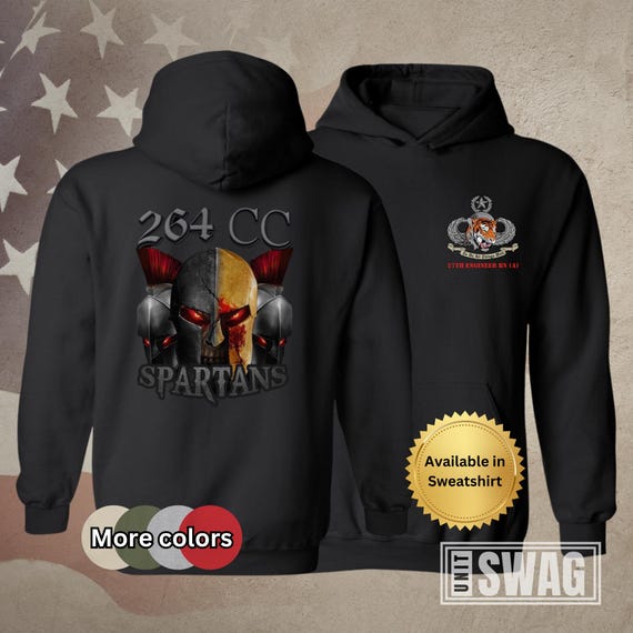 264th CC 27th EN BN, Hoodie, Spartans, Heavy Blend, Hooded Sweatshirt