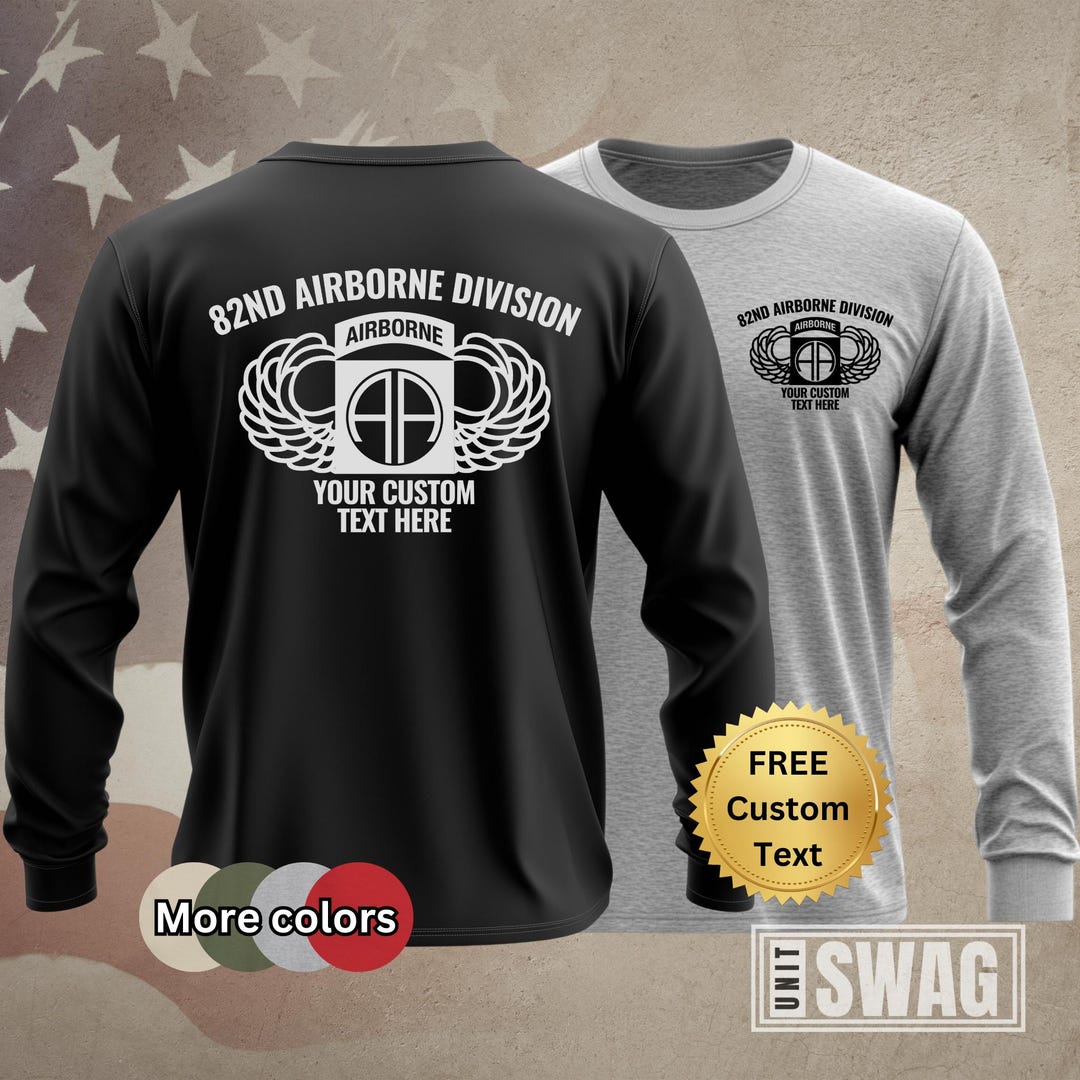T-shirt 82nd Airborne Division - Design Patriot Parachutiste - Vert, Coton, Taille Normale - Homme