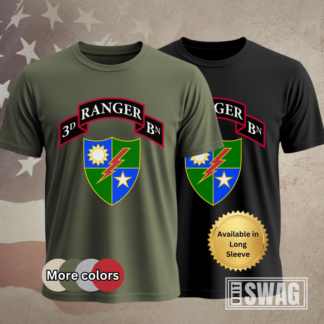3rd Ranger Battalion, T-shirt, 3rd BN, 75th Ranger Regiment, Unit ...