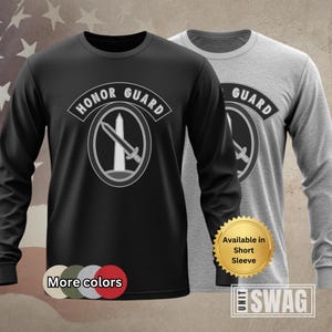 Honor Guard, Blackout, Long Sleeve, T-Shirt, 3rd Infantry Regiment, Old Guard, Graduation Gift, US Army, Military, Veteran, Gift, Shirt