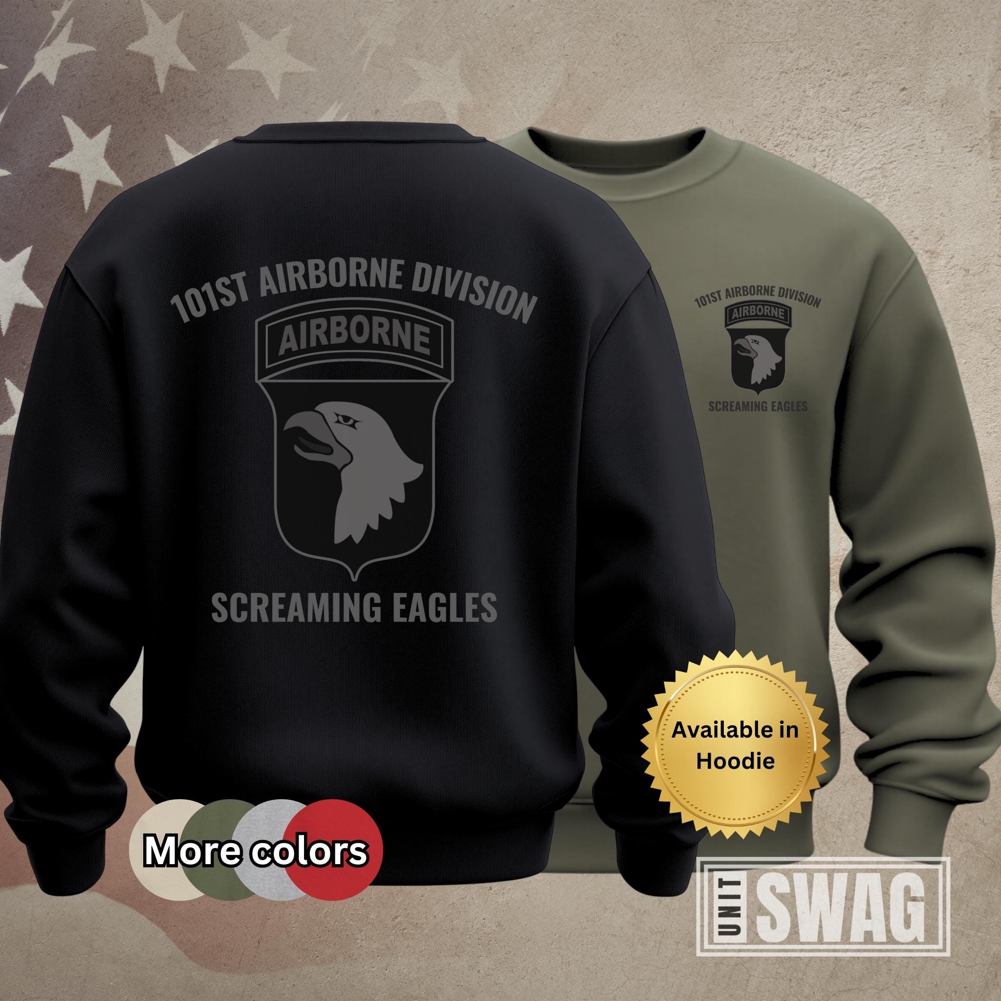 101st Airborne Division, Sweatshirt, Screaming Eagles, Fort 