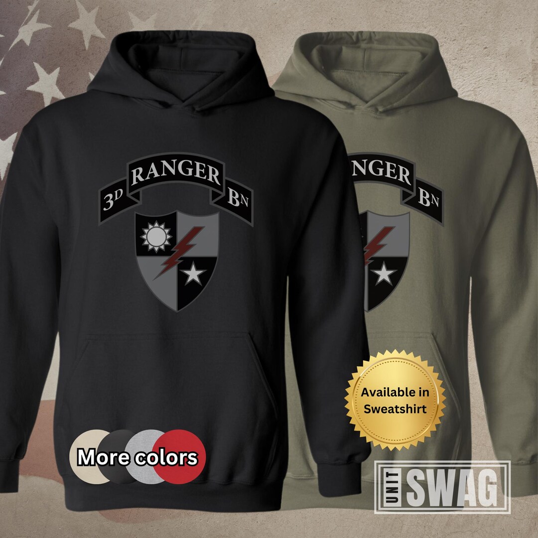 3rd Ranger Battalion, Hoodie, Blackout, 3rd BN, 75th Ranger Regiment ...