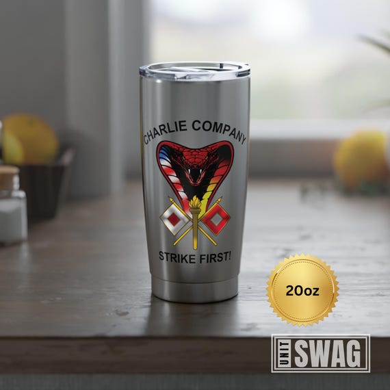 C Co 44 ESB, Tumbler, 20 Oz, 44th, Expeditionary Signal, Battalion, Enhanced, Unit Swag, Military, Veteran, Gift