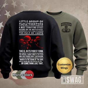 Airborne Trooper Sweatshirt, Paratrooper Airborne, Vintage Airborne, LGOP, Airborne Gift, WW2 Paratrooper, WWII, WW 2 Gift