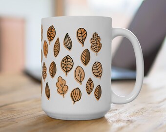 XL Halloween Herbst Blätter Tasse, Große Pumpkin Gewürz Kaffeetasse, Gruselige Tasse, Herbst Ernte, Herbst Pumpkin Gewürz Latte, Thanksgiving