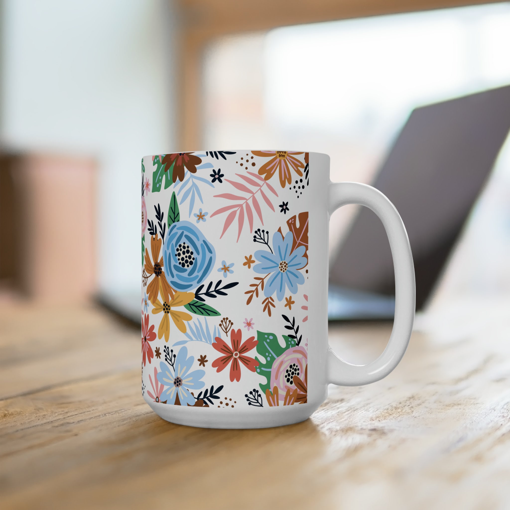 Taza De Café Con Flores 3D YONGSHENG Cerámica De Tulipán 15,2