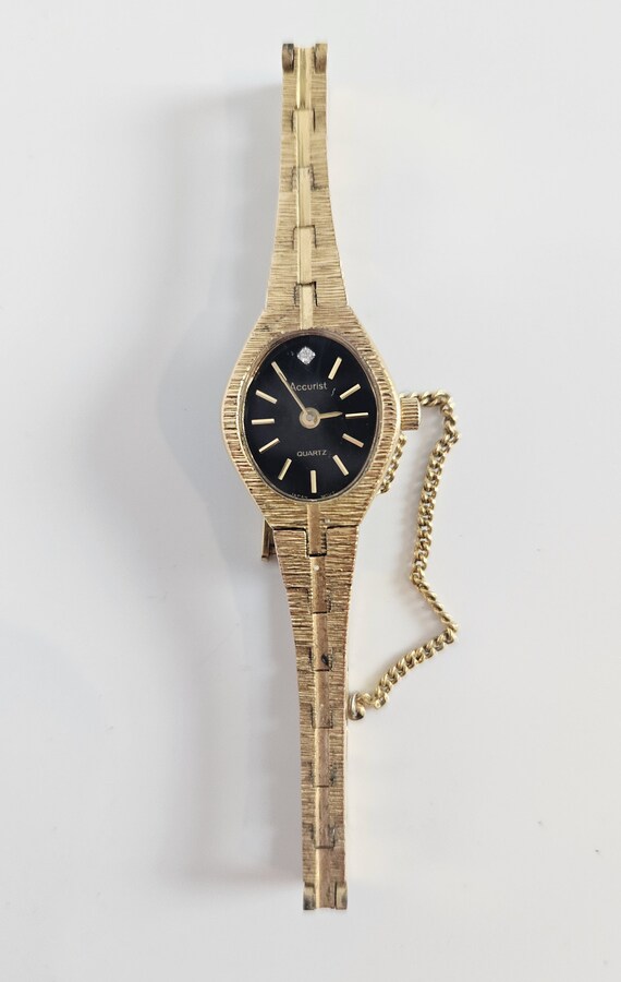 Ladies Dainty Vintage Accurist Quartz Wrist Watch… - image 2