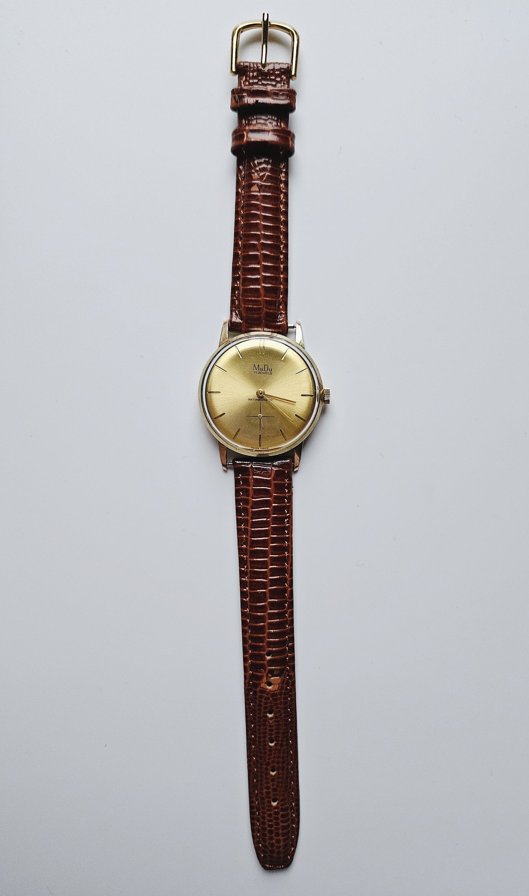 Men s Vintage Mudu 17 Jewels Antimagnetic Mechanical Manual Wind