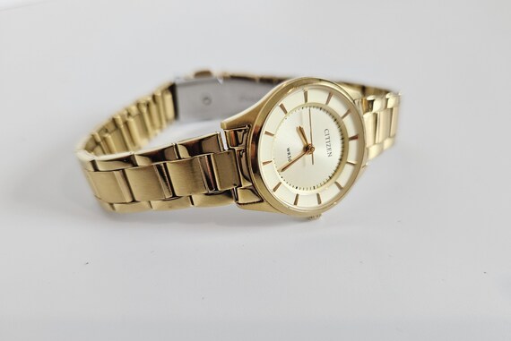 Elegant Vintage Citizen 9633 S096332 Quartz Watch With Original Metal Link Bracelet Etsy