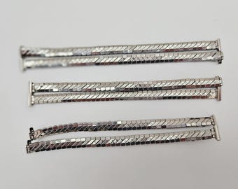 Vintage Stainless Steel 9.8mm Wrist Watch Bracelets (multiple sizes)