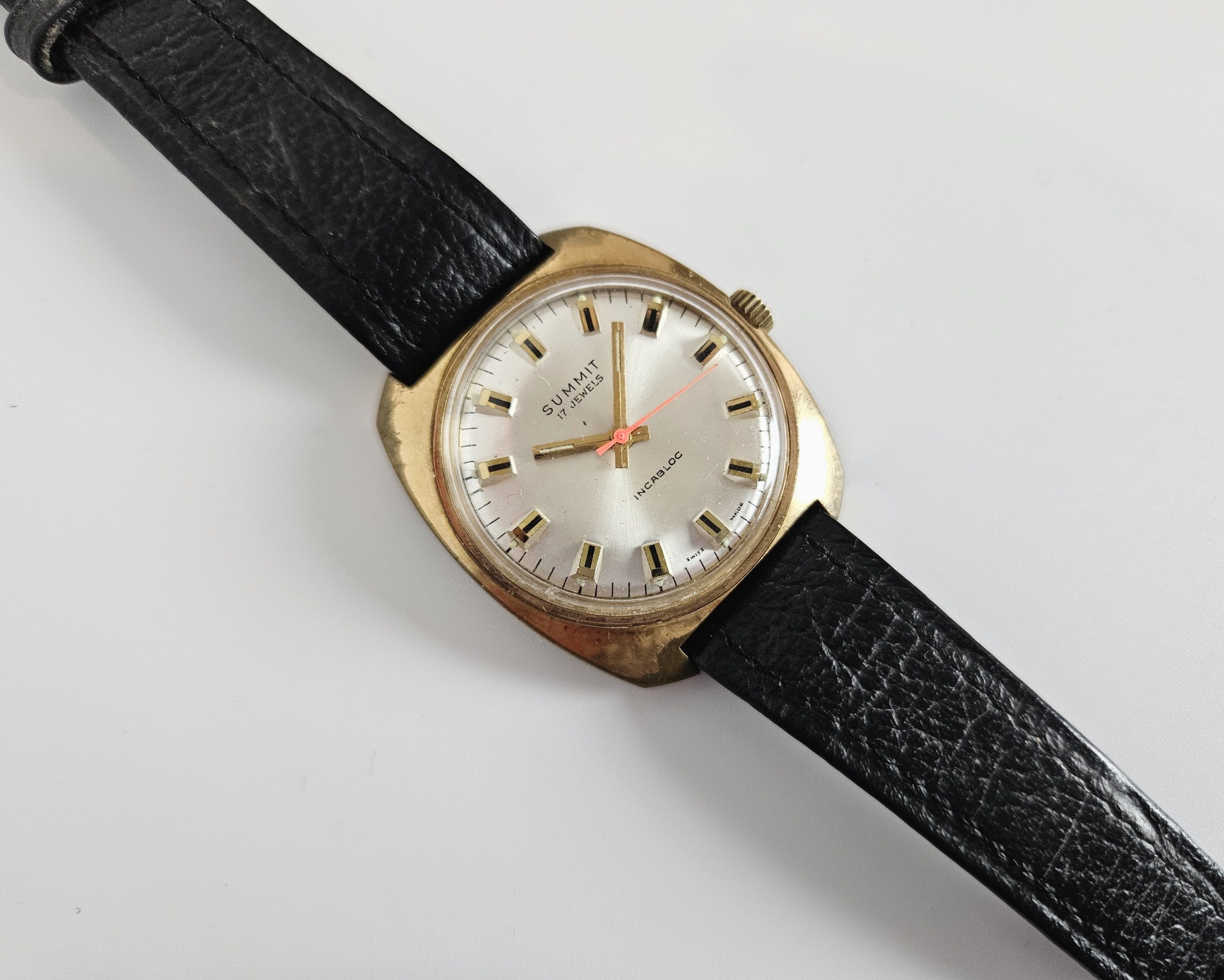 Gents Vintage Summit 17 Jewels Incabloc Mechanical Manual Wind up Wrist Watch Etsy