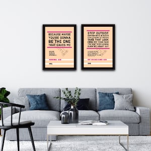 Oasis - Don&#39;t Look Back In Anger Lyric Print