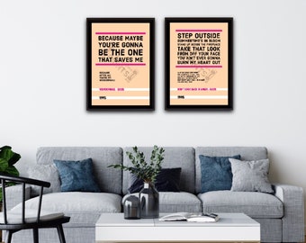 Oasis - Don't Look Back In Anger Lyric Print