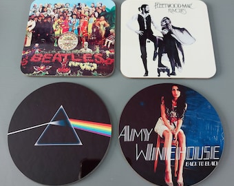 Custom Made Album Cover Drinks Coasters