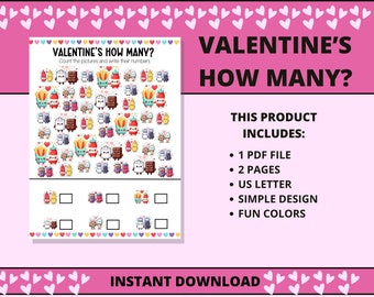 Kid’s Valentine’s Day Activity | Valentine's Game | Puzzle Game Activity Look and Find for Kids & Adults | Valentine’s Day party Games