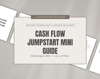 Cashflow Jumpstart Mini Guide | Small Business Finance Worksheet | 5-Page PDF Download