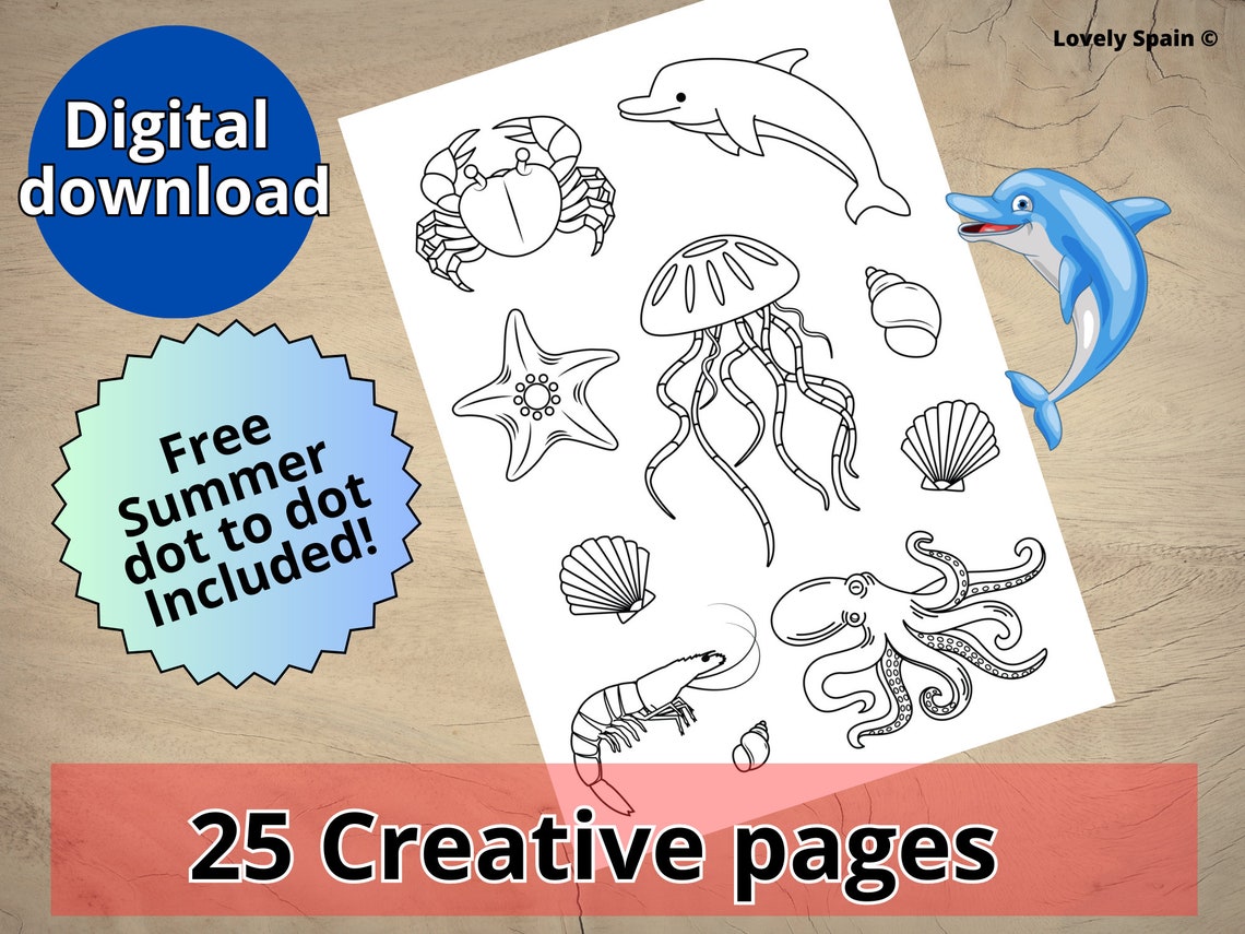 25 Summer Coloring Pages for Kids, Summer Printables, Beach Coloring ...