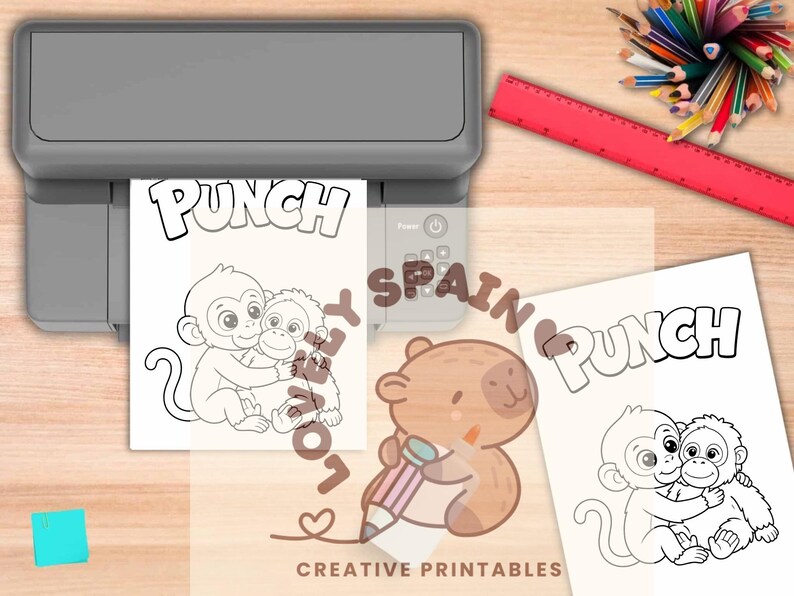 Punch the Monkey Coloring Page Printable, Viral Japanese Monkey & Plush ...